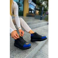 CH267 GST Roma Mirror Kadın Bot SIYAH/SAX MAVI