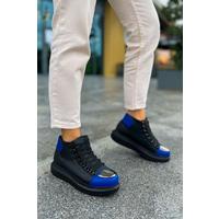 CH267 GST Roma Mirror Kadın Bot SIYAH/SAX MAVI