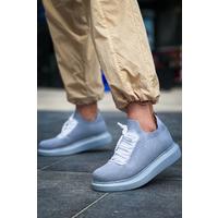 CH307 - Renkli Tricot Erkek Ayakkabı GRI