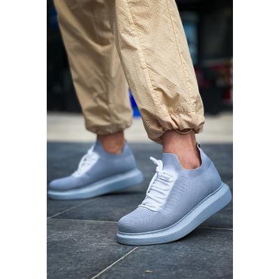 CH307 - Renkli Tricot Erkek Ayakkabı GRI