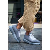 CH307 - Renkli Tricot Erkek Ayakkabı GRI