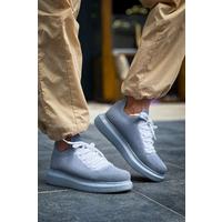 CH307 - Renkli Tricot Erkek Ayakkabı GRI