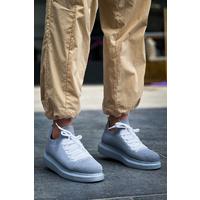 CH307 - Renkli Tricot Erkek Ayakkabı GRI