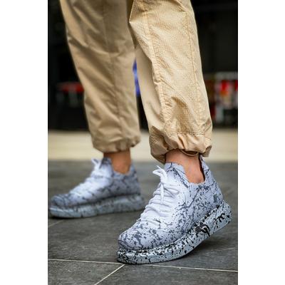 CH307 - Renkli Tricot Erkek Ayakkabı Gri Splush