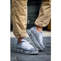 CH307 - Renkli Tricot Erkek Ayakkabı Gri Splush