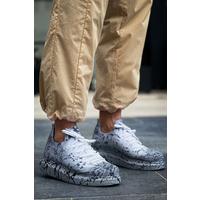 CH307 - Renkli Tricot Erkek Ayakkabı Gri Splush