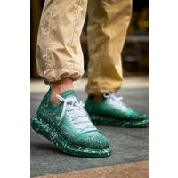 CH307 - Renkli Tricot Erkek Ayakkabı Yeşil Splush