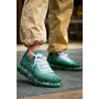 CH307 - Renkli Tricot Erkek Ayakkabı Yeşil Splush