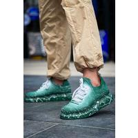 CH307 - Renkli Tricot Erkek Ayakkabı Yeşil Splush