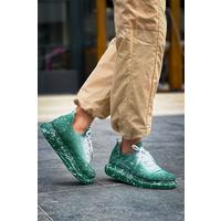 CH307 - Renkli Tricot Erkek Ayakkabı Yeşil Splush