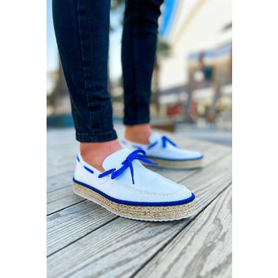 CH311 - Espadril Erkek Ayakkabı BEYAZ / SAX MAVI