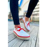 CH311 - Espadril Erkek Ayakkabı BEYAZ/KIRMIZI