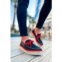 CH311 - Espadril Erkek Ayakkabı SIYAH - KIRMIZI