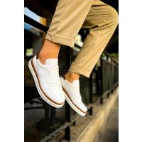 CH979 - Santoni GBT Spor Erkek Ayakkabı BEYAZ/TABA
