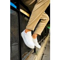 CH979 - Santoni CRT Spor Erkek Ayakkabı BEYAZ