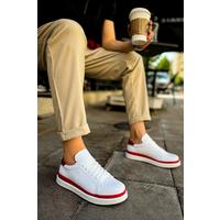 CH979 - Santoni GBT Spor Erkek Ayakkabı BEYAZ/KIRMIZI