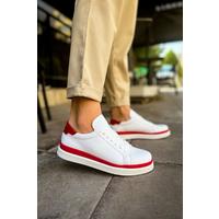CH979 - Santoni GBT Spor Erkek Ayakkabı BEYAZ/KIRMIZI
