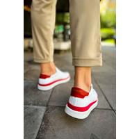 CH979 - Santoni GBT Spor Erkek Ayakkabı BEYAZ/KIRMIZI