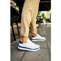 CH979 - Santoni GBT Spor Erkek Ayakkabı BEYAZ/MAVI