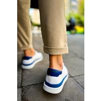 CH979 - Santoni GBT Spor Erkek Ayakkabı BEYAZ/MAVI