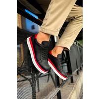 CH979 - Santoni GBT Spor Erkek Ayakkabı SIYAH/KIRMIZI