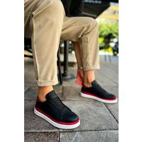 CH979 - Santoni GBT Spor Erkek Ayakkabı SIYAH/KIRMIZI