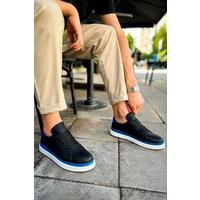 CH979 - Santoni GBT Spor Erkek Ayakkabı SIYAH/MAVI