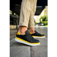 CH979 - Santoni GBT Spor Erkek Ayakkabı SIYAH/SARI