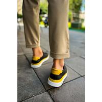 CH979 - Santoni GBT Spor Erkek Ayakkabı SIYAH/SARI