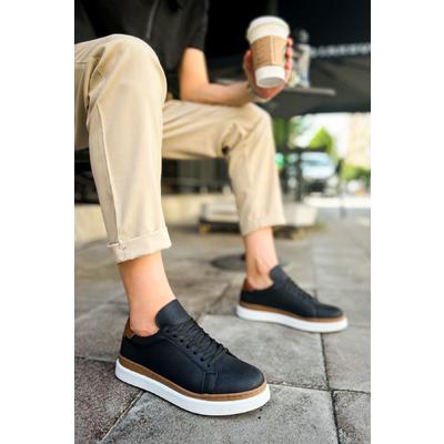 CH979 - Santoni GBT Spor Erkek Ayakkabı SIYAH/TABA