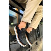 CH979 - Santoni GBT Spor Erkek Ayakkabı SIYAH/TABA