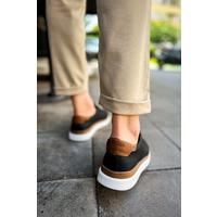 CH979 - Santoni GBT Spor Erkek Ayakkabı SIYAH/TABA