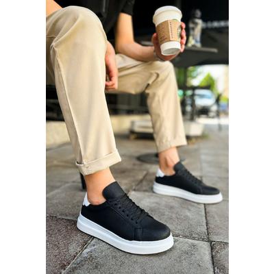 CH979 Santoni GBT Spor Erkek Ayakkabı SIYAH/BEYAZ