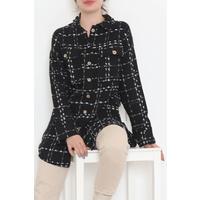 Қос қалталы Chanel көйлегі ақ-қара - 5082.1289.