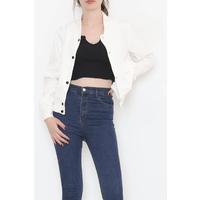 Jacket White with Double Pockets - 80079.683.