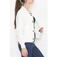 Jacket White with Double Pockets - 80079.683.
