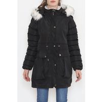 Double Pocket Fur Lined Coat Black - 8131.1316.