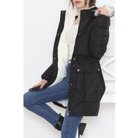 Double Pocket Fur Lined Coat Black - 8131.1316.