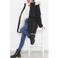 Double Pocket Fur Lined Coat Black - 8131.1316.