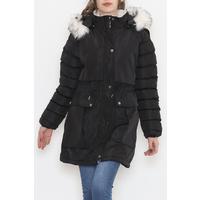 Double Pocket Fur Lined Coat Black - 8131.1316.