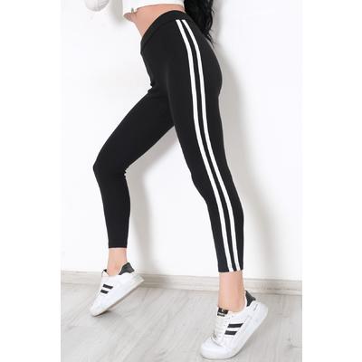 Double striped leggings in Black and white - 9948.1567.