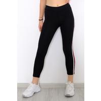 Double striped leggings Black-red - 9948.1567.