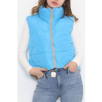 Çift Yönlü Crop Yelek Mavivizon - 214000.1247.