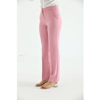 Striped Pipe Leg Trousers Dusty Rose