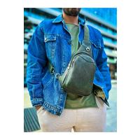 CNT008 - Cilt Deri Erkek Omuz Çantası HAKI