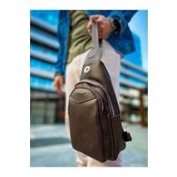 CNT008 - Cilt Deri Erkek Omuz Çantası KAHVE