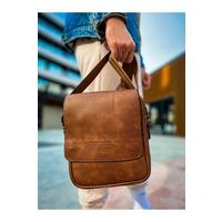 CNT009 Cilt Deri Erkek Yan Omuz Çantası TABA