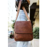 CNT009 Cilt Deri Kadın Yan Omuz Çantası TABA