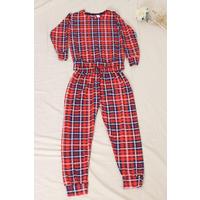 Kids Suede Suit Red Checkered - 12152.1048.