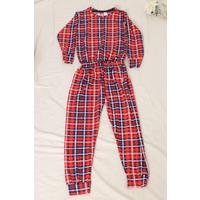 Kids Suede Suit Red Checkered - 12152.1048.
